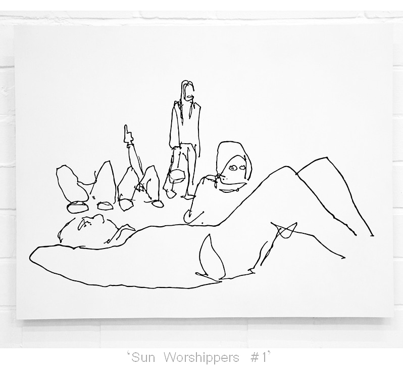 WayneChisnall's tweet image. &apos;Sun Worshippers #1&apos;, from a series of enamel #paintings on aluminium. The line work in the paintings are based upon quickly-executed thumbnail sketches that I made of people viewing #OlafurEliasson&apos;s #WeatherProject installation at the Tate Modern in 2003
instagram.com/p/CPHCRDQFFbK