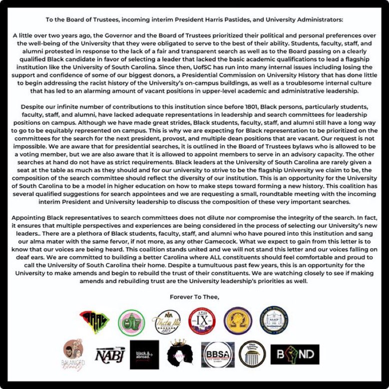 UofSC NAACP tweet media