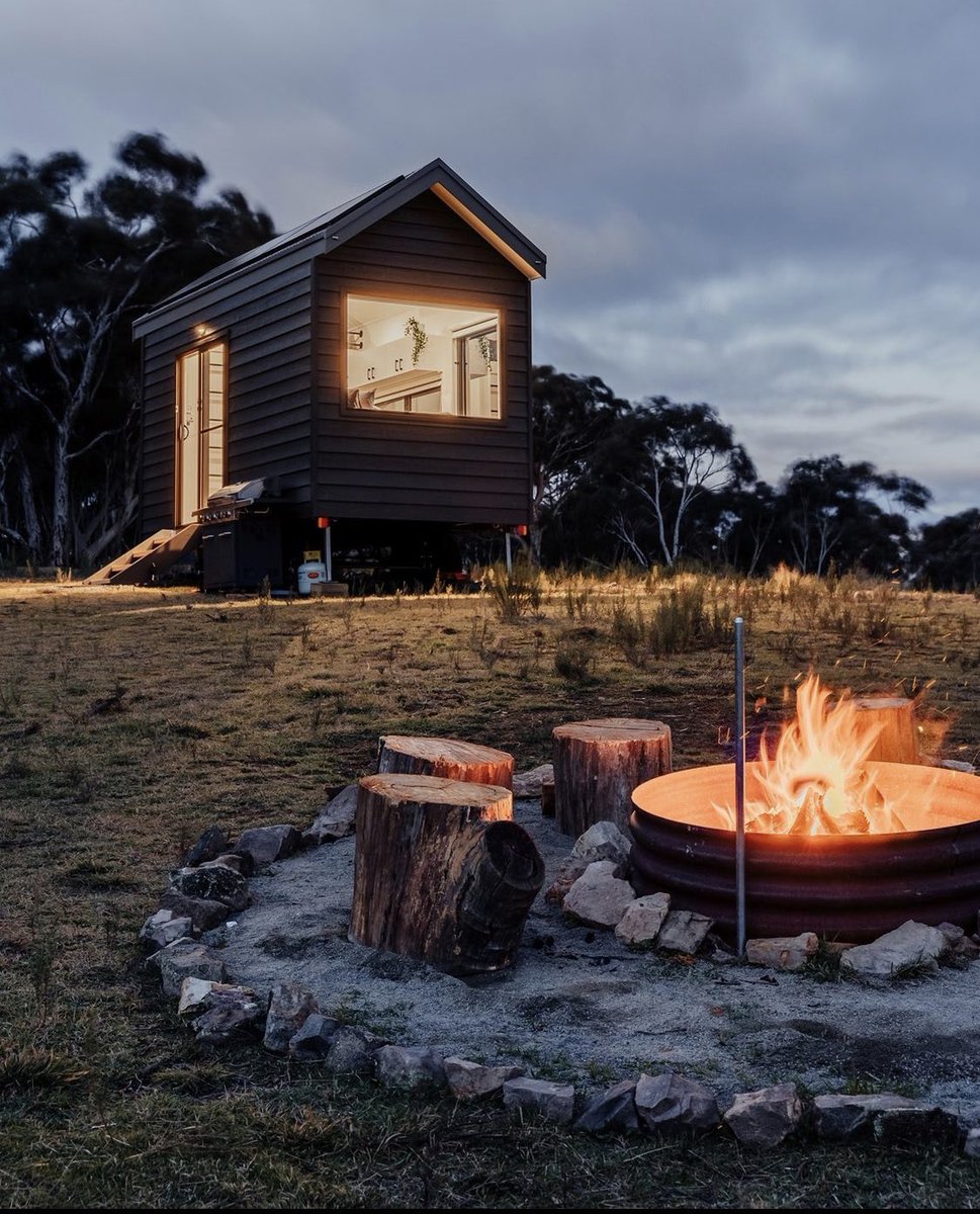 fireoftheday's tweet photo. What more do you need than a little 🏠and a big 🔥! Show off your fire @FireOfTheDay #FireOfTheDay for a chance to be featured! 📸: @in2thewild.aus #Firepit #Tinyhome #Offthegrid #InTheWild #explore #Australia #AUS https://t.co/caPiJDzklM