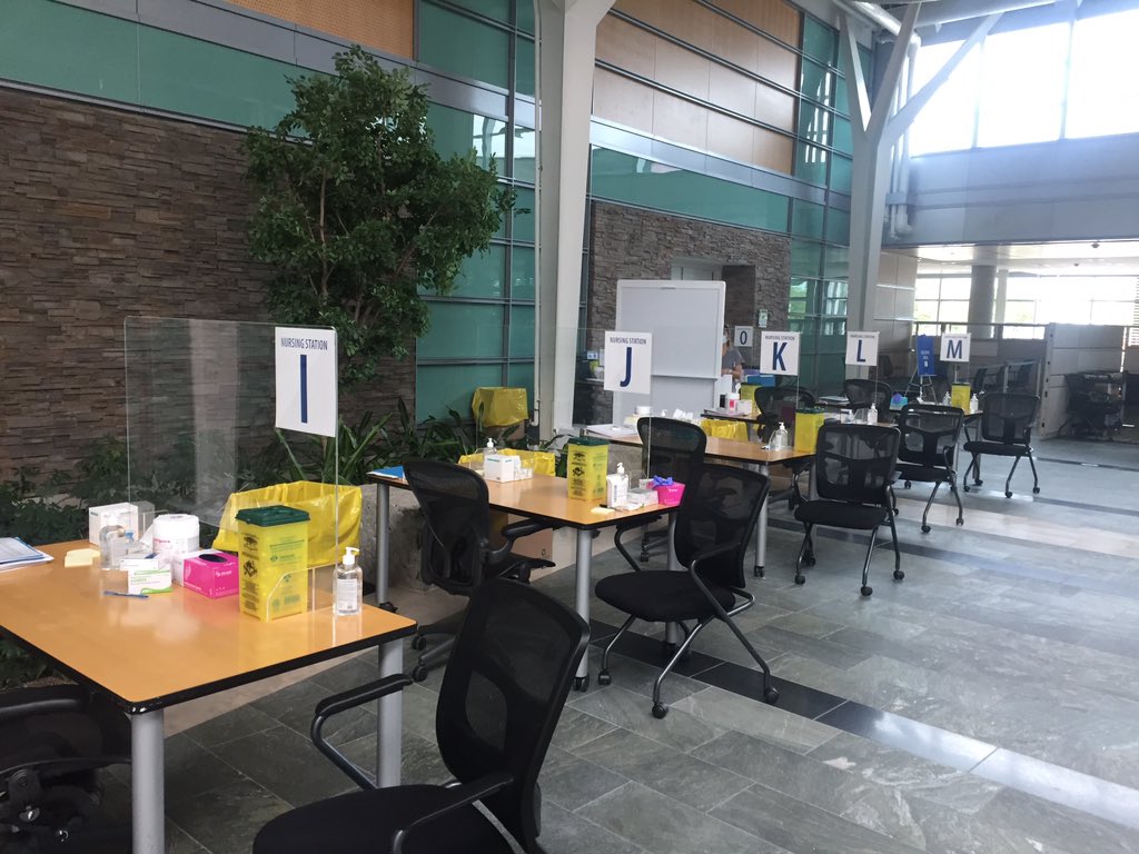 npi___'s tweet photo. Proudly volunteered at the @EllisDon  @ModernNiagara #FlynnGroup &amp; #COBT Vaccination Clinic today #LetsBeatCovid #GetYourShots https://t.co/huD7temWct