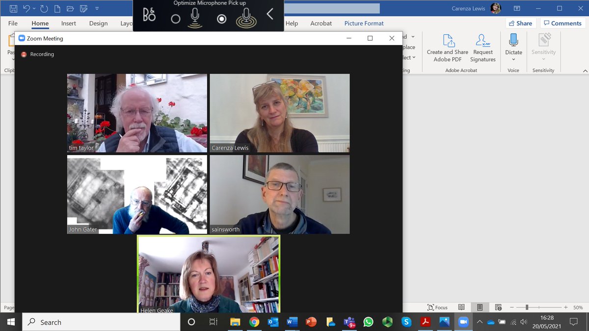 CarenzaLewis's tweet photo. Great chat this afternoon with @HelenGeake @Jagtt16 Stewart Ainsworth and @thetimeteam producer Tim Taylor thinking about what we hope to find on our first Time Team New Generation sites later this year! #TimeTeam #TimeTeamIsComingBack #Archaeology https://t.co/JO31jpSTJC