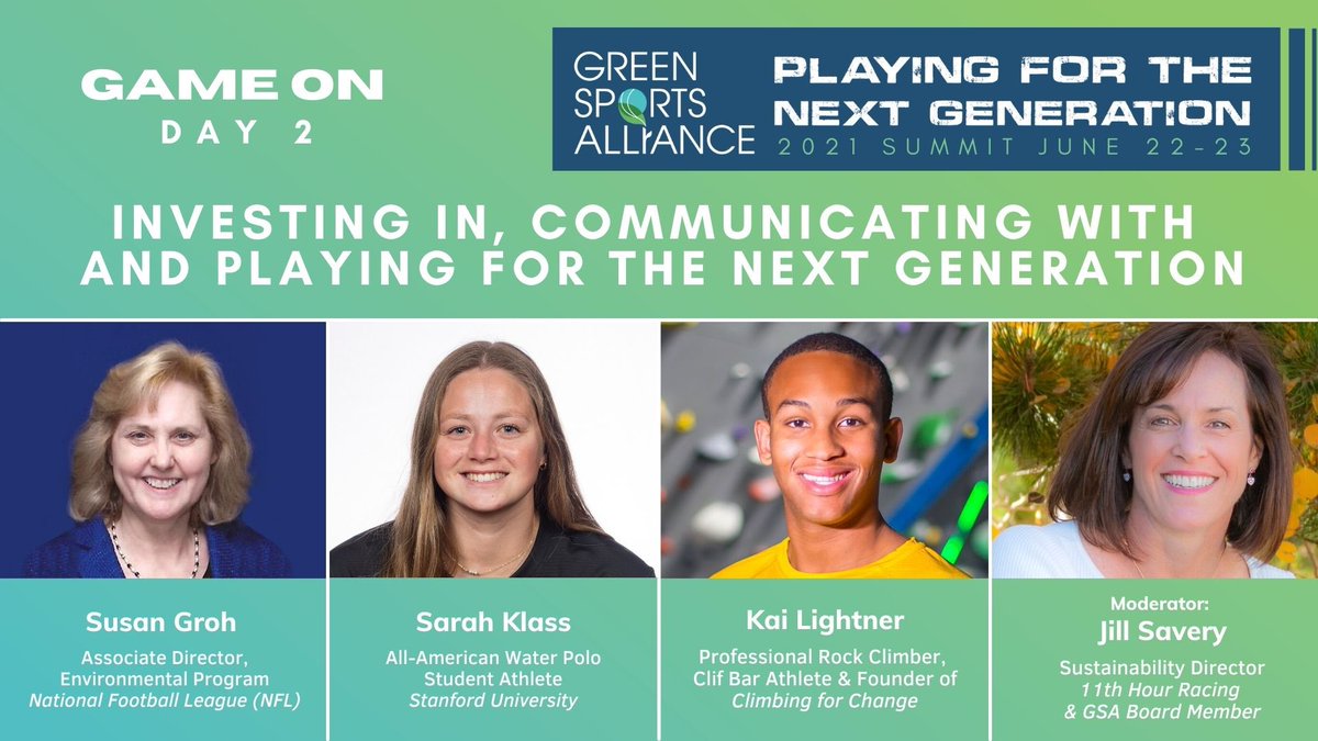sportsalliance's tweet photo. We can't wait to hear from the @nfl @stanford @11thHourRacing & @ClifBar athlete Kai Lightner in this GAME ON breakout session, exploring what it looks like to #PlayForTheNextGeneration. Register today for #GSASummit21 https://t.co/Wy2MhsoUwo https://t.co/wb0lQrfyoG