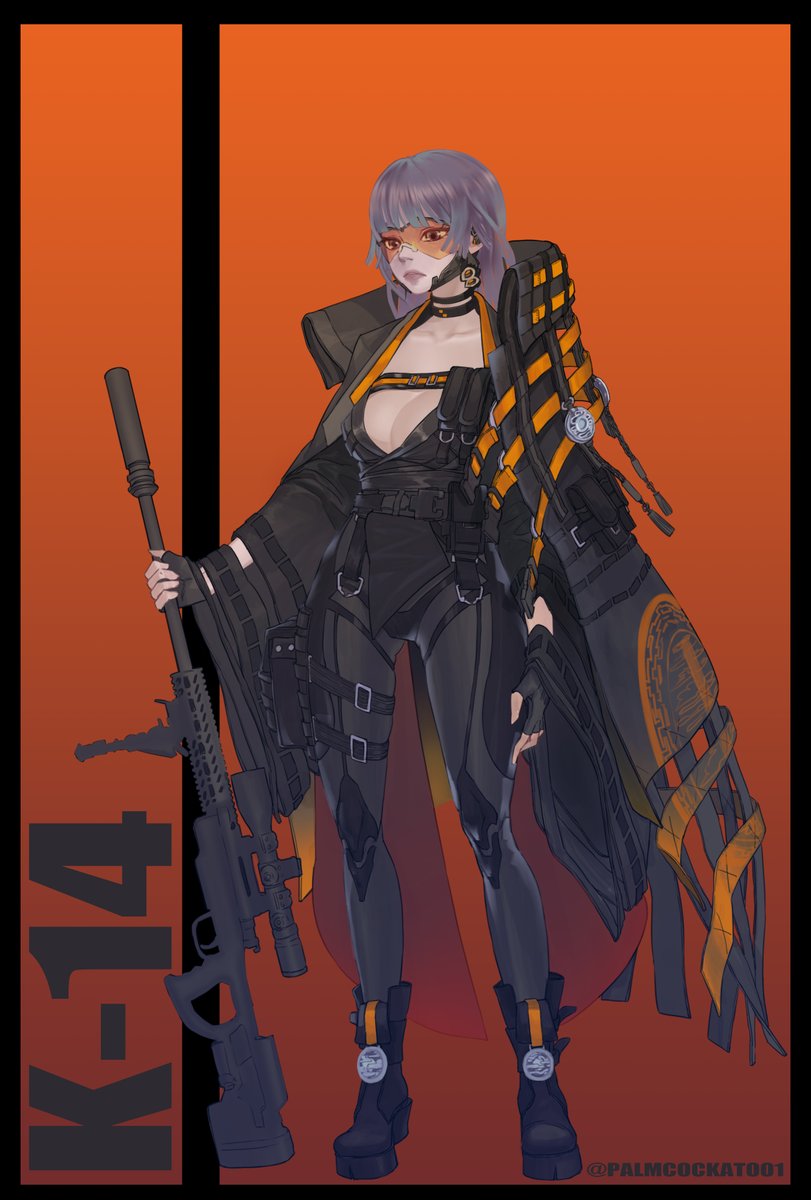 PALMCOCKATOO1's tweet photo. K-14 소녀전선(처럼 그려보기) https://t.co/QCJ0u1dM12
