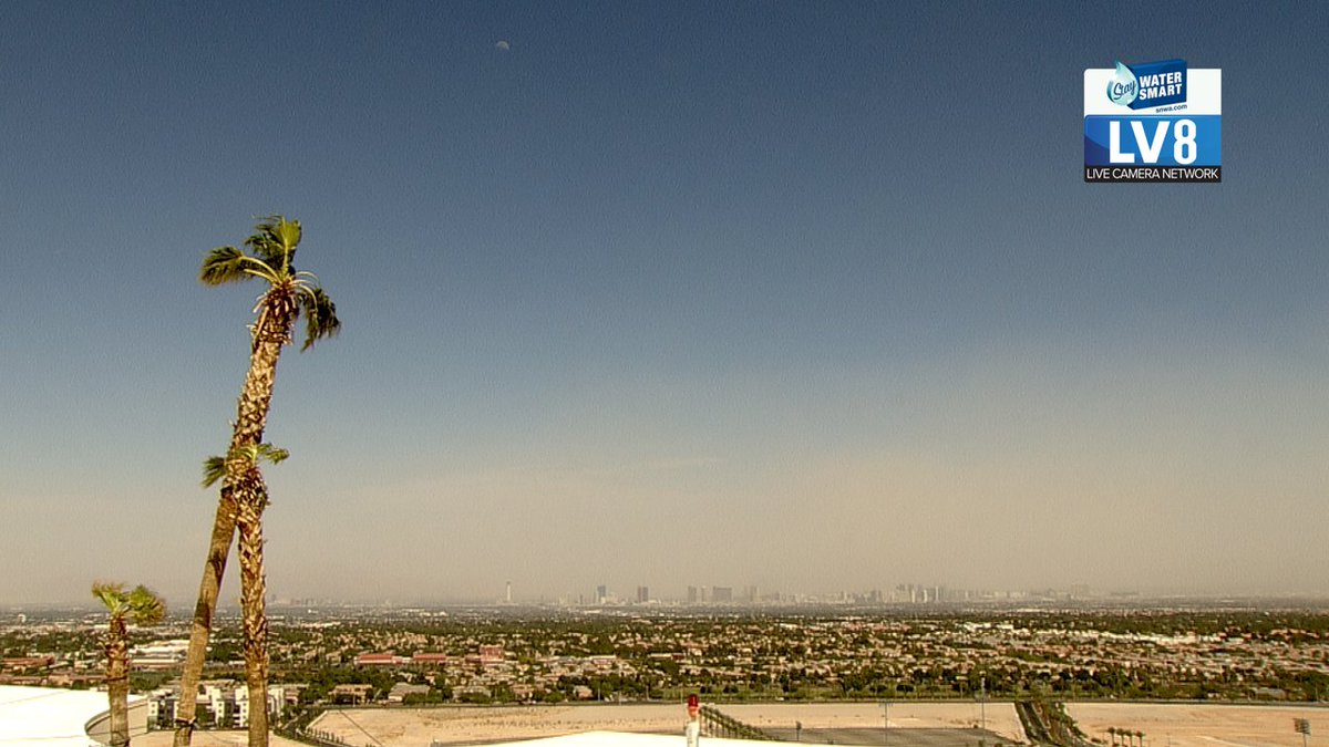 TeddFlorendo's tweet image. DUSTY AND GUSTY: Check out the dust that has blanketed the valley from these big gusts. Here are our top wind gusts so far:
-Henderson 44 mph
-McCarran 44 mph
-Mountain's Edge 43 mph
-North Las Vegas 40 mph
#DustAdvisory #WindAdvisory #RedFlagWarning #WeatherNow #TeddSaid