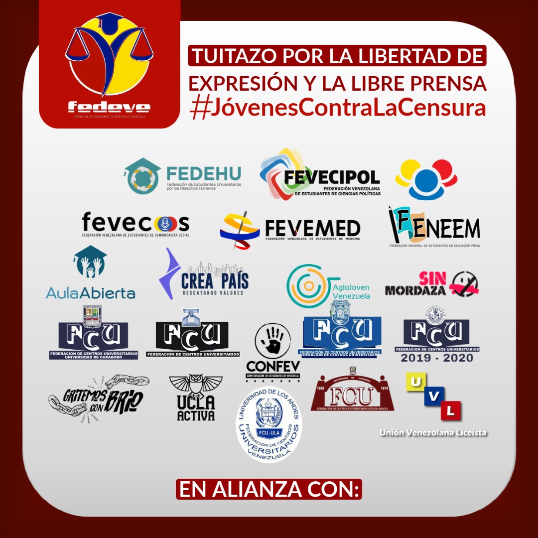 joelzerpa10's tweet image. La juventud venezolana, en unidad, denuncia a la comunidad internacional los ataques a la libre prensa y a la libertad de expresión en Venezuela, como el atropello al diario @ElNacionalWeb 

#JovenesContraLaCensura