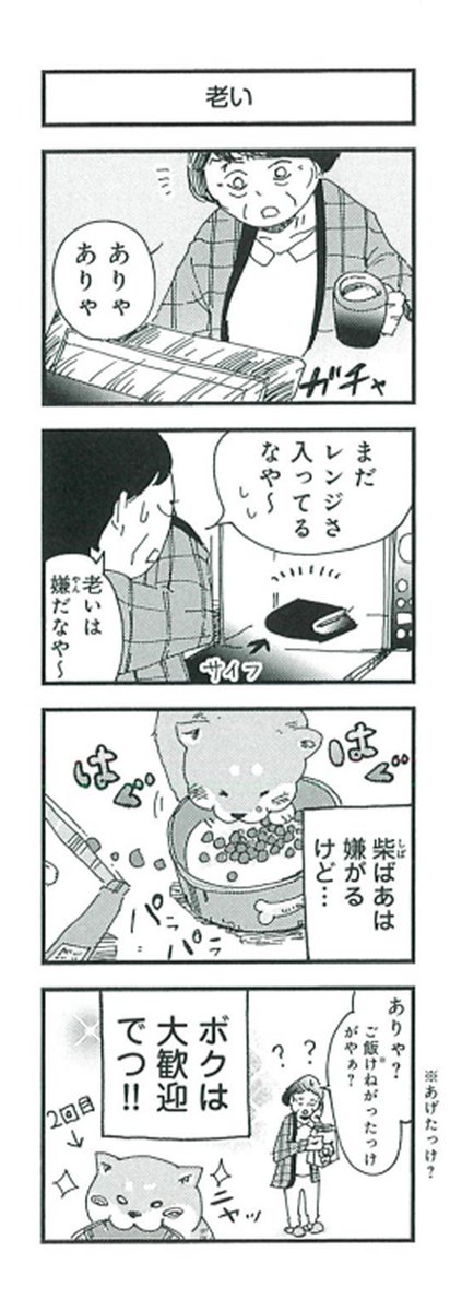 👵柴ばあと豆柴太の4コマ漫画(13)🐶

「老い」
「似てるトコもあるよ」

#4コマ #4コマ漫画 
#柴犬 #犬  #豆柴 #ごはん 