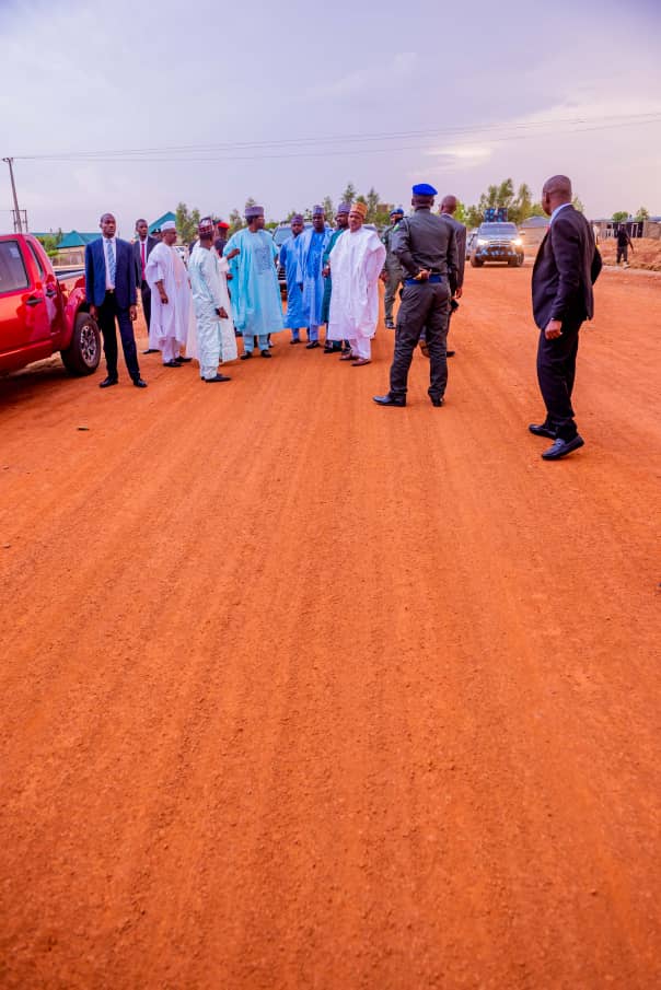 elmaradun's tweet photo. His Excellency inspecting the ongoing Gusau International Cargo Airport, charged contractor to expedite work,  directed the supervising works Ministry to ensure quality work. https://t.co/xAReJGfVpm
