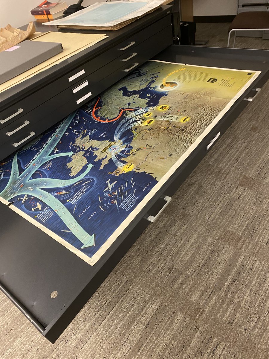 rumseymapcenter's tweet photo. At the Center, we have to store all our maps flat, because we haven't figured out how to fold them back up. https://t.co/rOF4oX635q