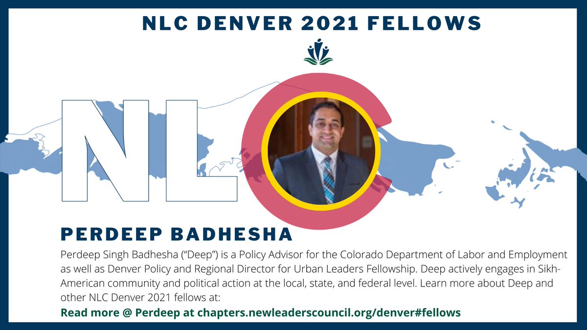 NLCDenver's tweet image. Perdeep Singh Badhesha (“Deep”), a  Policy Advisor for the Colorado Department of Labor and Employment &amp;amp; Denver Policy and Regional Director for Urban Leaders Fellowship. Deep actively engages in Sikh-American community and political action. Learn more! buff.ly/3xpMwCI