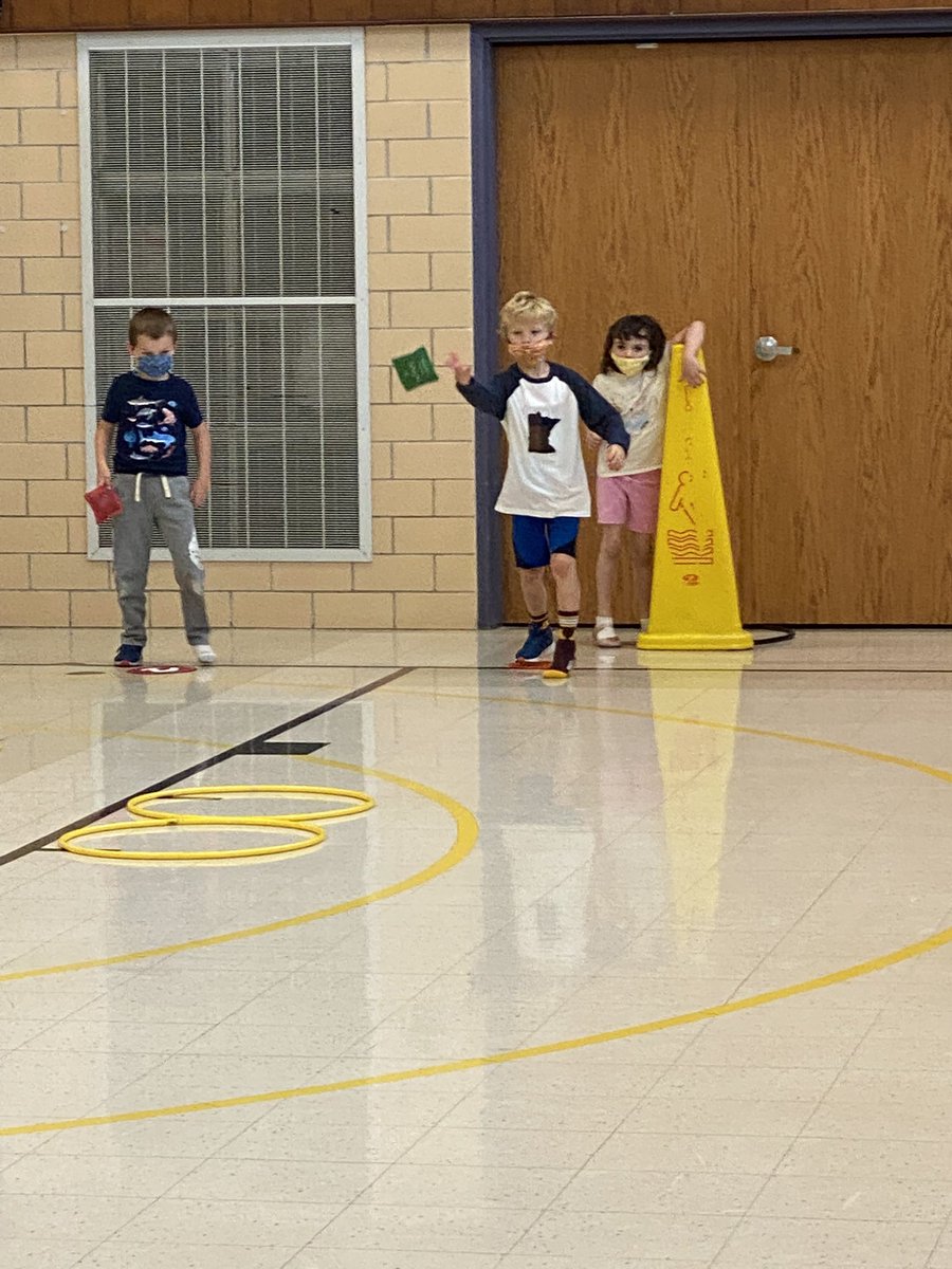 When your Kinders are having trouble remembering what foot to step with when you throw…. You take one shoe off and step with your sock 🙂