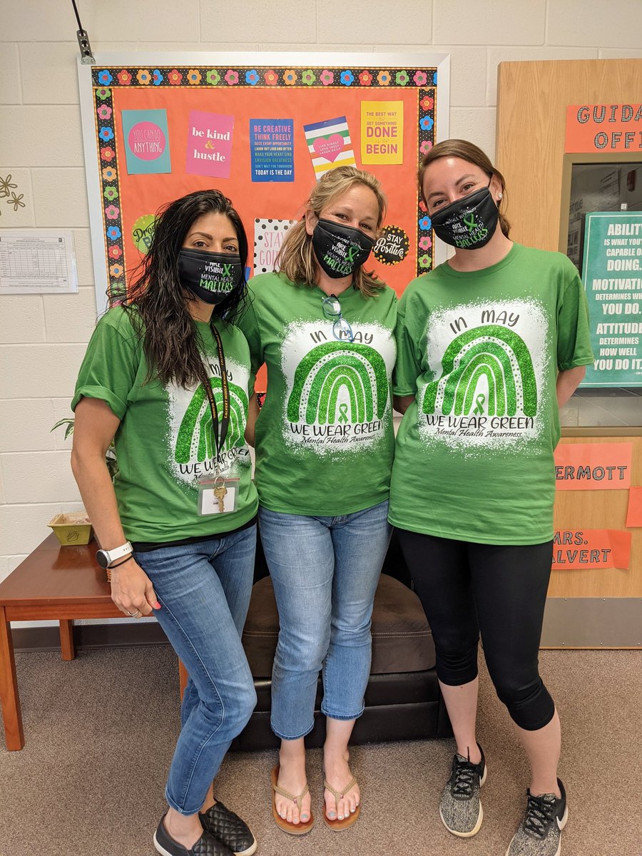 May is National Mental Health Awareness Month. Thank you CMS for wearing green to stop the stigma and recognize it's ok to not be ok. Friends check on each other 💚 Share resources💚 make plans💚 lead with love💚#youarenotalone #stopthestigma