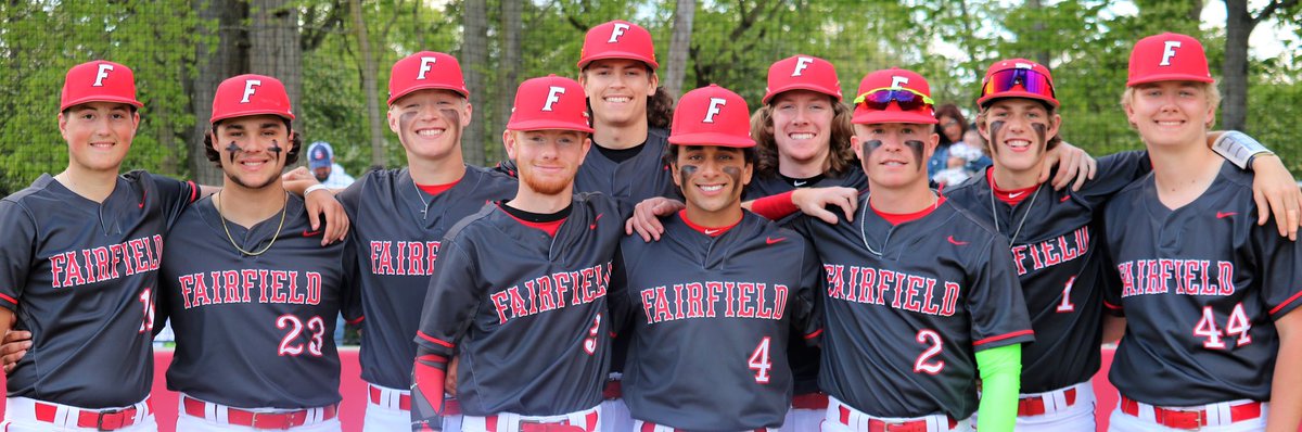 fairfield_tribe's tweet photo. We love these ten seniors! Great young men who have represented Fairfield tremendously this spring!  Our season ended with a 3-2 loss at Turpin. #OneTribe https://t.co/Dj1rZcqxxJ