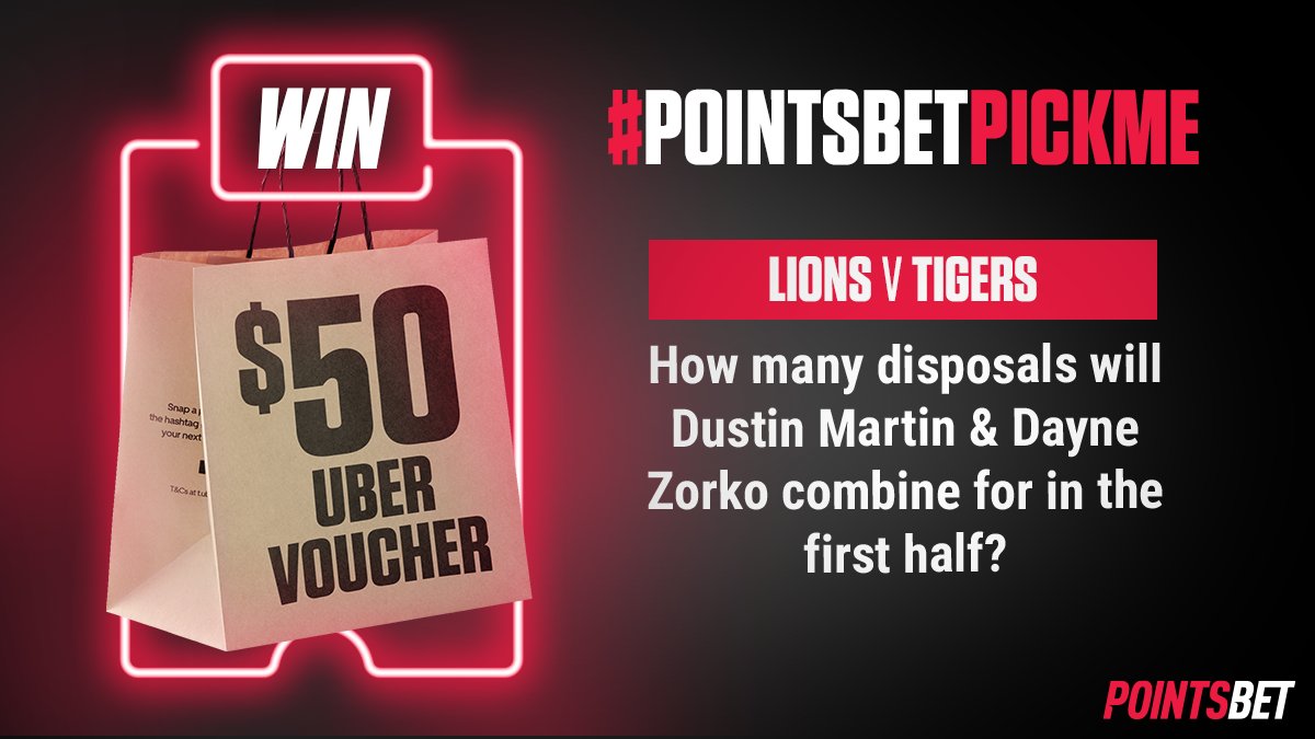 pointsbetcomau's tweet photo. 🙌 #PointsBetPickMe 🙌

How many disposals will Dusty &amp; Zorko combine for in the first half tonight? (E.g. 23)

First correct answer wins a $50 Uber voucher ✅

Must RETWEET and FOLLOW before the bounce to be eligible. One entry only. Full T&amp;Cs: https://t.co/X50hUnnR6j https://t.co/gf1q2gt7E1