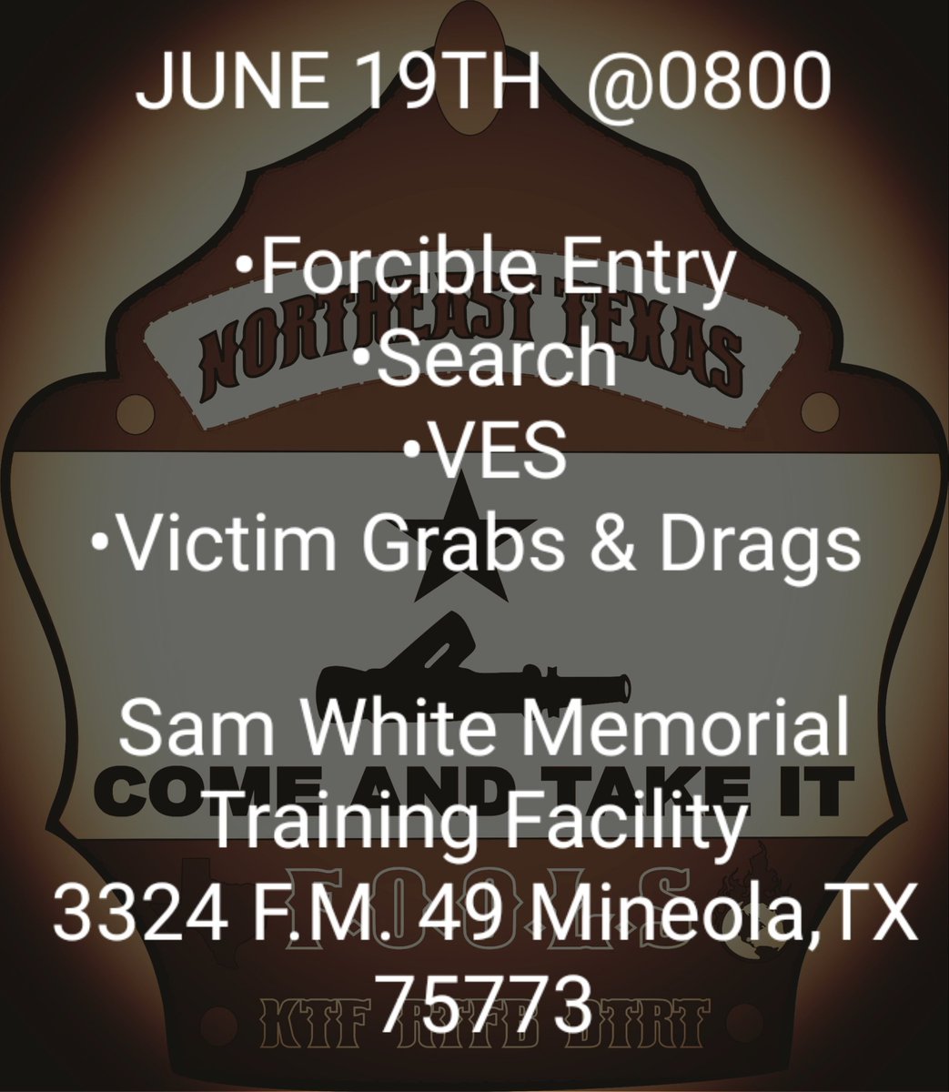 CATIFools's tweet image. Hot training June 19th 2021! Registry link to follow.
All participants required to bring your own SCBA and preferred spare cylinder.