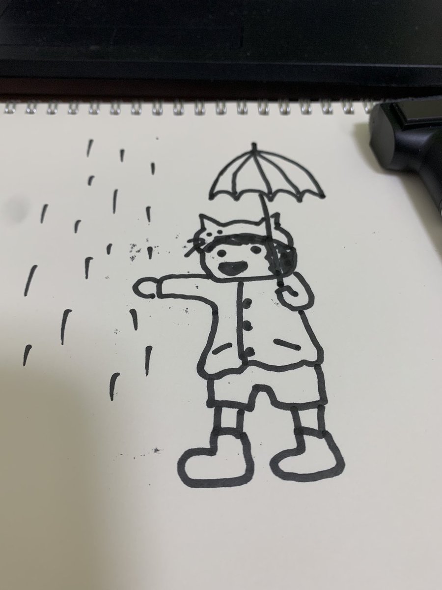 iceco_pin's tweet photo. 雨を楽しむ
#アトリエの系譜
#イラスト
#落書き
#pingames https://t.co/tMrPJqkh3J