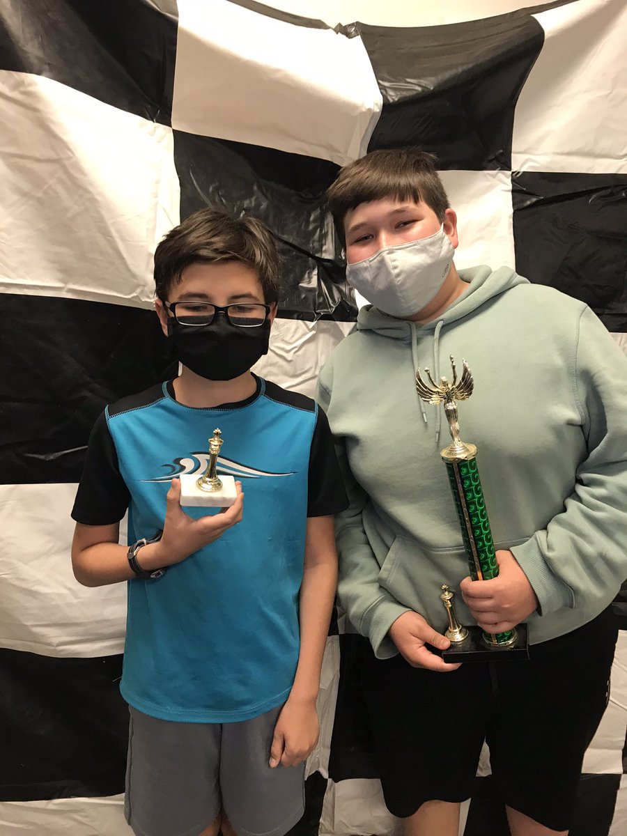 WillisChess's tweet image. Congratulations to Sam H, 2021 Willis Chess Champion, and runner up, Owen A. Two 7th graders! @WillisFirebirds @ChandlerUnified @PrincipalDelp