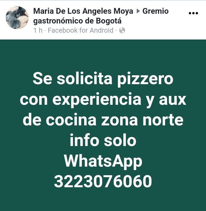 RestauranterosB's tweet photo. #TrabajoSiHay
#ParoNacional20M https://t.co/FfXudYFDWR