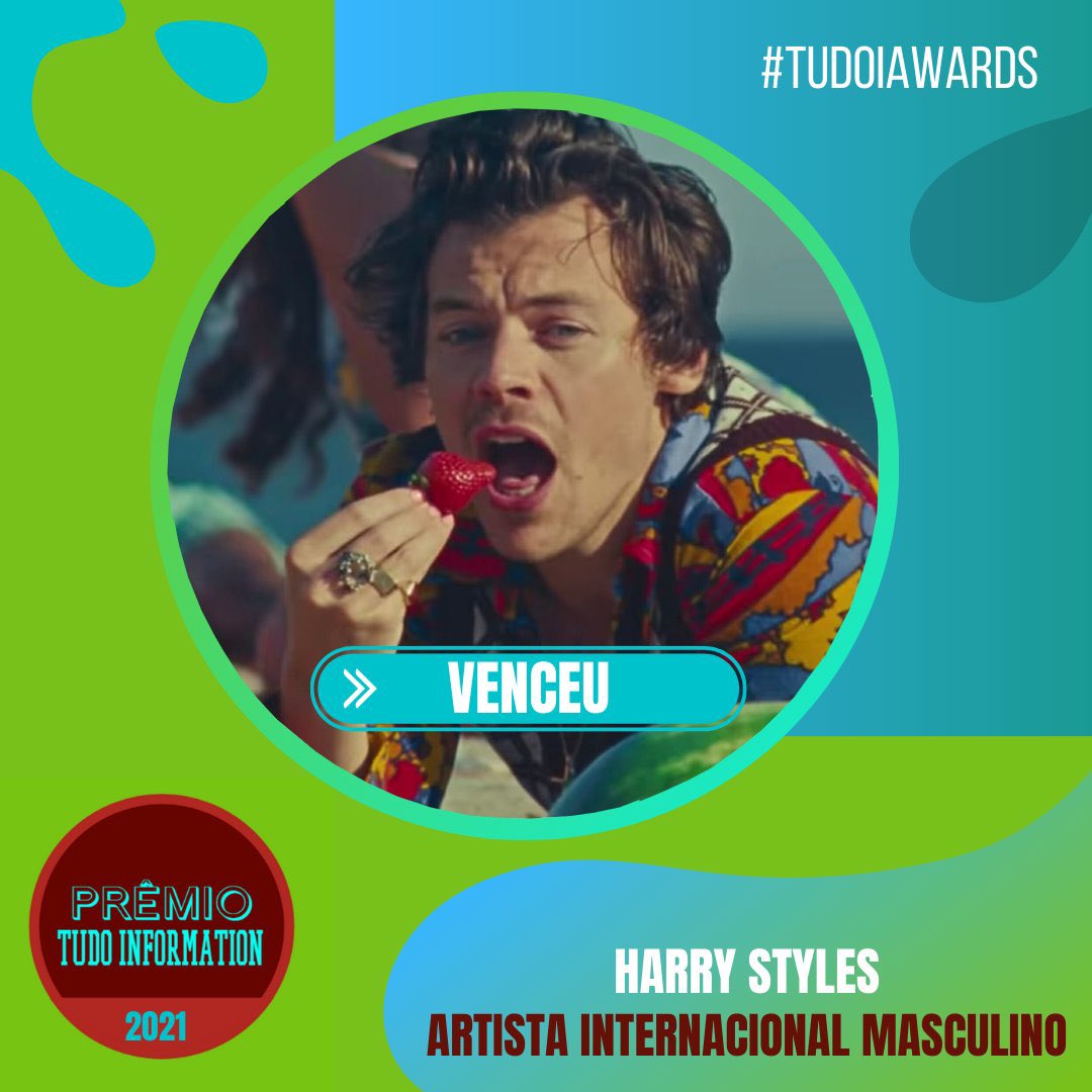 Congratulations to Harry for winning ‘International Male Artist’ at the Tudo Information Awards 2021