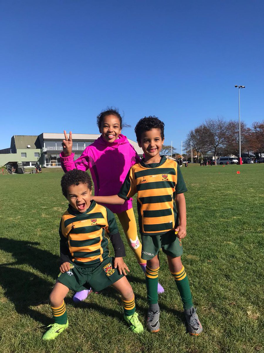 MphoMbiyozo's tweet photo. Two games into his first rugby season...fair to say he’s all into the Kiwi rugby culture. Big brother a bit more calm about things...
#OurHumans
#LoveRugby https://t.co/tSXuBaNEdO