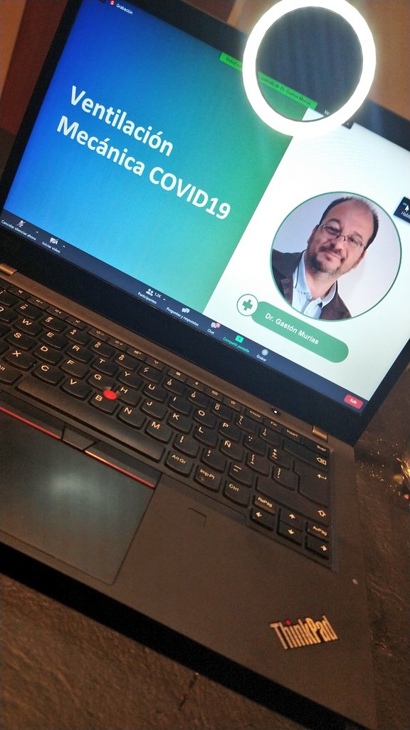GAPlotnikow's tweet photo. "I Curso de Monitoreo del paciente crítico: Capítulo COVID-19"
Hoy #VentilacionMecanica #COVID19 by @gastonmurias🇦🇷
con @EdulVanina @Glenn04716918 #ArnaldoDubin #ElisaEstenssoro  #AlejandroBruhn #MarioPozo https://t.co/24Dth42sS2