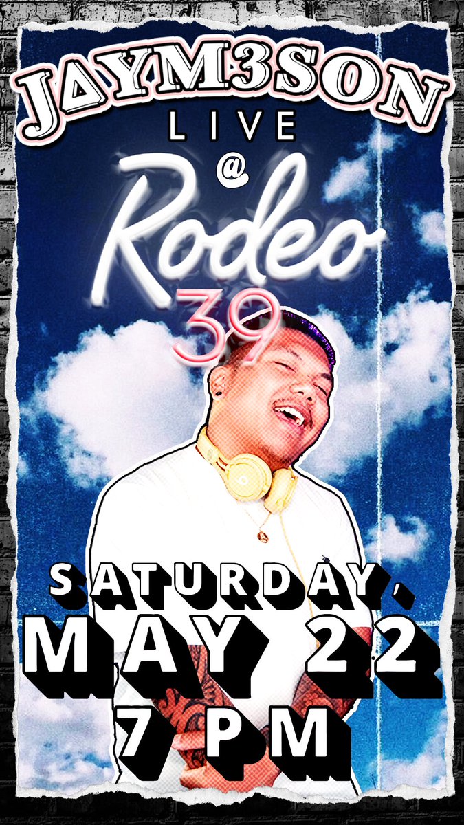 jaym3son's tweet photo. Been a while since I had a live gig. First time spinning at Rodeo39 this Saturday! Come hang out, eat, and drink! https://t.co/Lv0a3Ck8rQ
