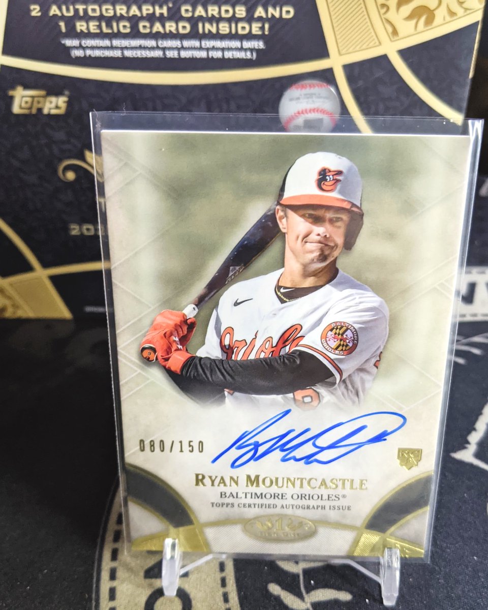 LiveCaseBreak's tweet photo. More @Topps Tier One Baseball goodness! Ryan Mountcastle rookie ink /150 for Andy S! #MLB #CollectBaseballCards #TheHobby #Topps #ToppsBaseball #ToppsTierOne #RyanMountcastle #RyanMountcastleCards #RookieCard #Orioles #BaltimoreOrioles https://t.co/uTSawnWrI9