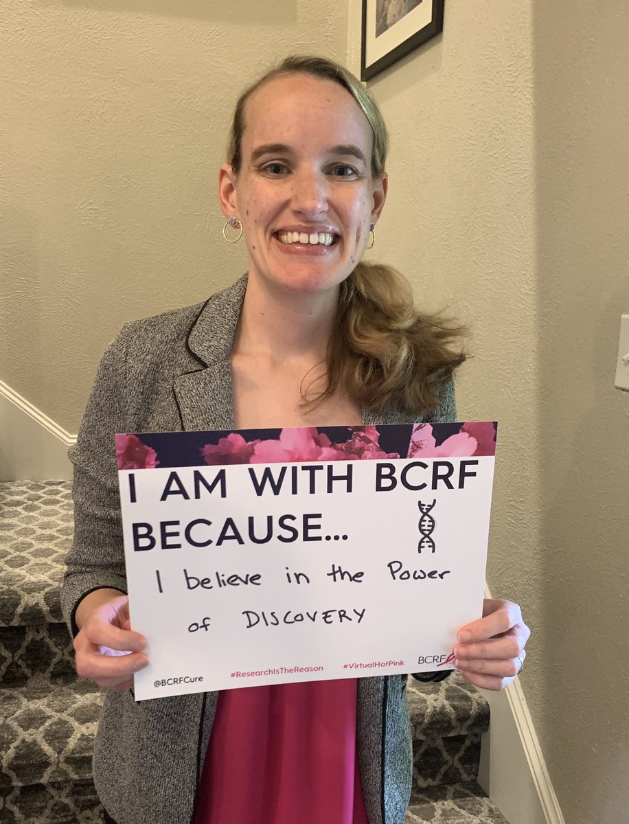 Thank you to @BCRFcure for funding my research on mechanisms of resistance to CDK4/6 inhibitors in ER+  #metastaticbreaatcancer! #researchisthereason #virtualhotpink