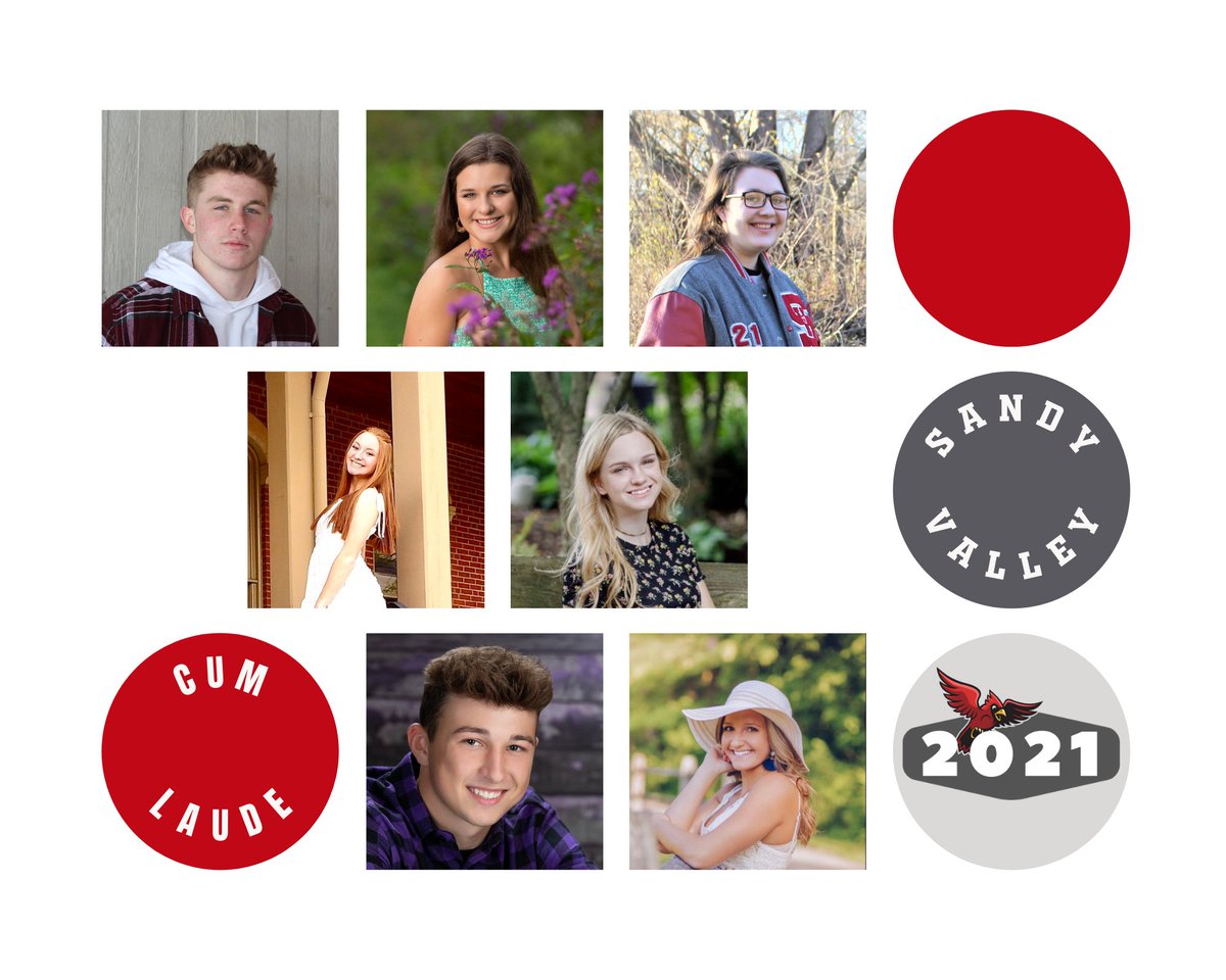 svlocalschools's tweet photo. SV had seven seniors achieve Cum Laude honors. They had to maintain a 3.5-4 GPA throughout high school. They are Cam Blair, Kamron Drobney, Faith Geib, Abagail Martin, Madelyn McKelley, Brady Russell &amp; Abigail Streamo! Way to go, Cardinals! https://t.co/XUdsNq9025