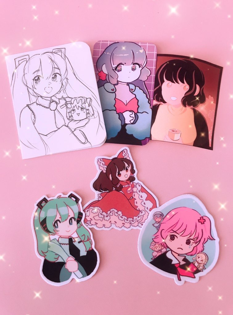 I received my order from @TreesDraws in the mail yesterday! Thank you so much for the nice handwritten letter + drawing and freebie with my stickers! 💕🥺🙏 
go check out her work and give her some support! ✨ 