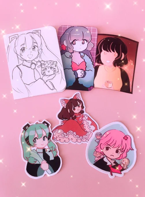 I received my order from @TreesDraws in the mail yesterday! Thank you so much for the nice handwritten letter + drawing and freebie with my stickers! 💕🥺🙏 
go check out her work and give her some support! ✨ 