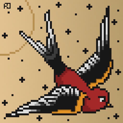 pixel_jerry's tweet photo. Nothing to do with Dallas Green. #pixelart #aseprite #photoshop #americantraditional #tattooflash https://t.co/YQ7zLm0hz0