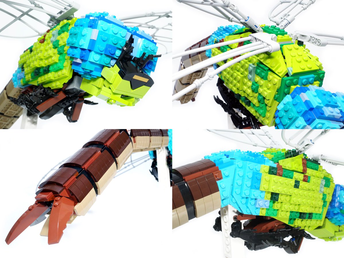 legomichiiiiii's tweet photo. Anax parthenope

レゴで「ギンヤンマ」を作りました！
羽はチューブパーツとミニフィグの手を繋ぎ合わせて形を表現しています。
飛ぶ際には脚を折りたたむことができ、レゴのモザイク的な表現と合わせて、美しい姿を再現してみました。
以前作った「ハンミョウ」に続き、結構大きいです…! https://t.co/ymSH1sMK5O