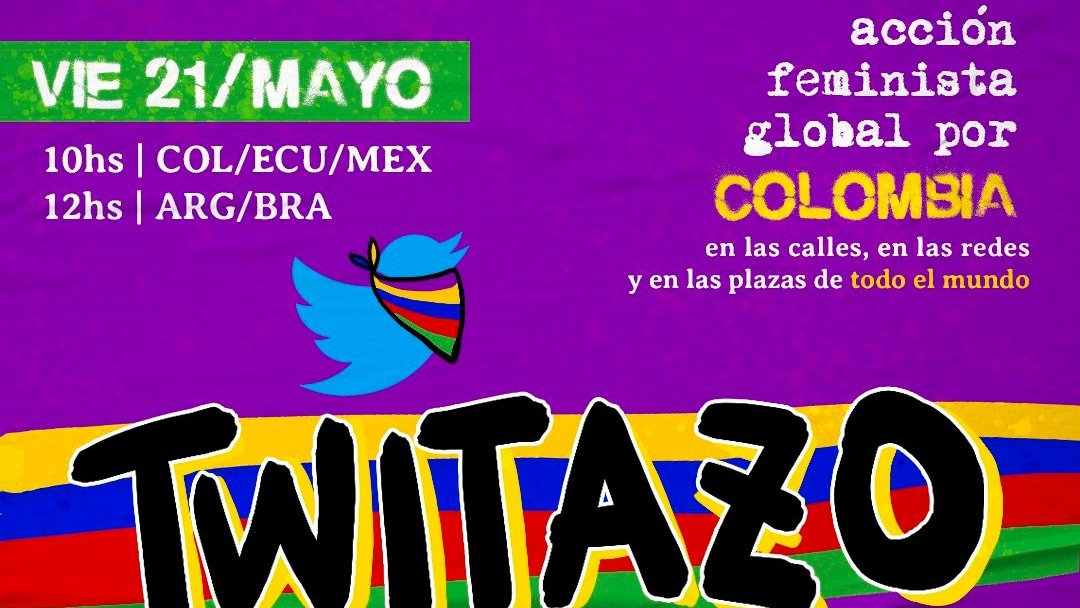 🐤21M - TWITAZO❗️
¡Viva el paro nacional, viva la solidaridad internacional! ¡Las mujeres somos minga y movilizamos la esperanza!

📲Subí una foto tuya en tus redes por Acción Global por Colombia:
#FeministasPorColombia
#SOSColombia
#DuqueyUribeSonResponsables 
<a href="/C5N/">C5N</a> <a href="/nytimeses/">NYTimes en Español</a>