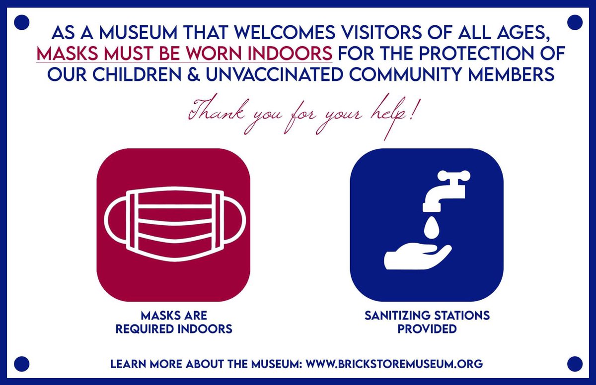 ❤️To Our Guests:

As national guidance evolves, we have decided that because we welcome visitors of all ages, we request that masks continue to be worn inside the Museum for the protection of our children and unvaccinated community members. 

Thank you for your understanding.