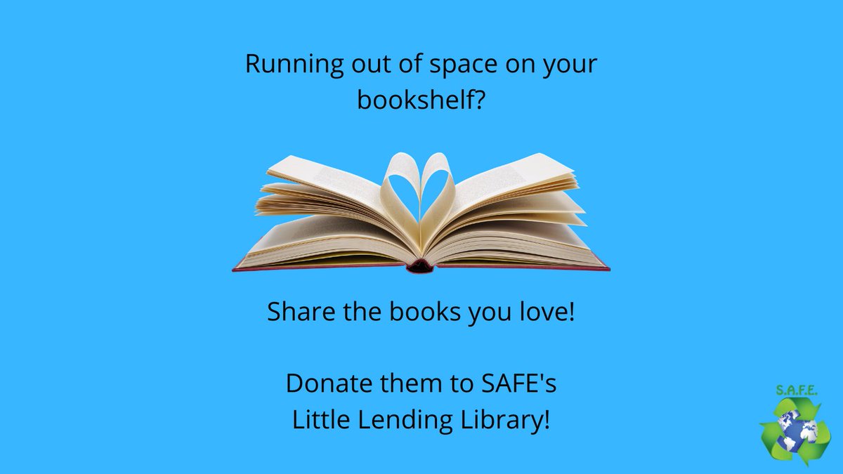 SAFE will be out at the Hazardous Waste Collection/Eco-Fair on Saturday May 22nd from 9am-12pm at the Coliseum.  We'll be collecting books for our lending library and passing out bookmarks!