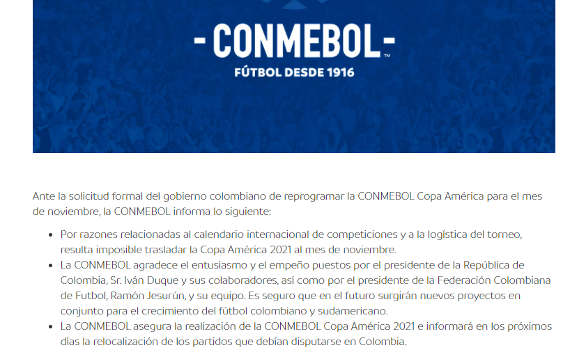 diegoasuarezn's tweet photo. Adios Copa América en Colombia https://t.co/6EewHYSsez