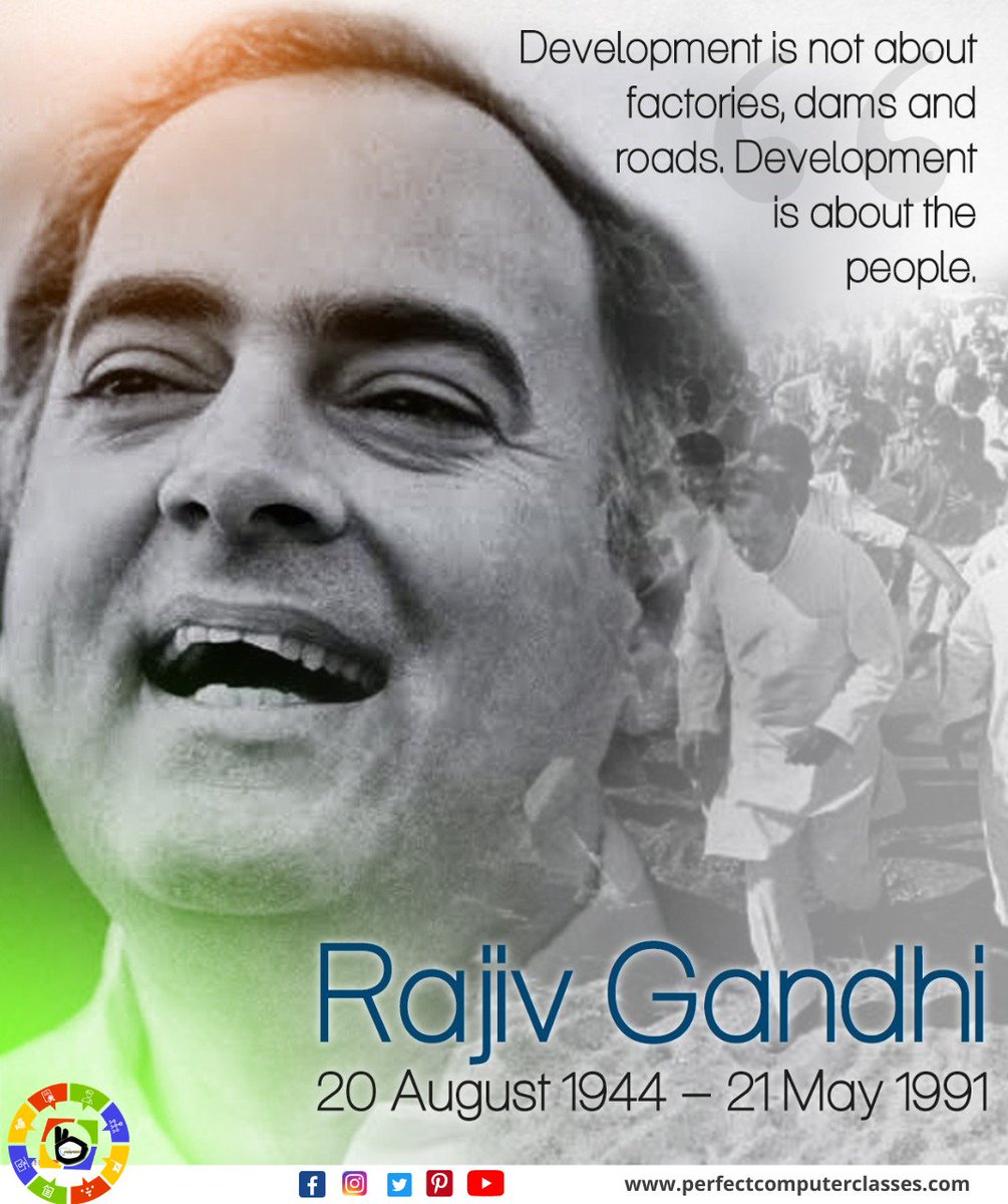 PerfectcClasses's tweet image. #RememberingRajivGandhi
