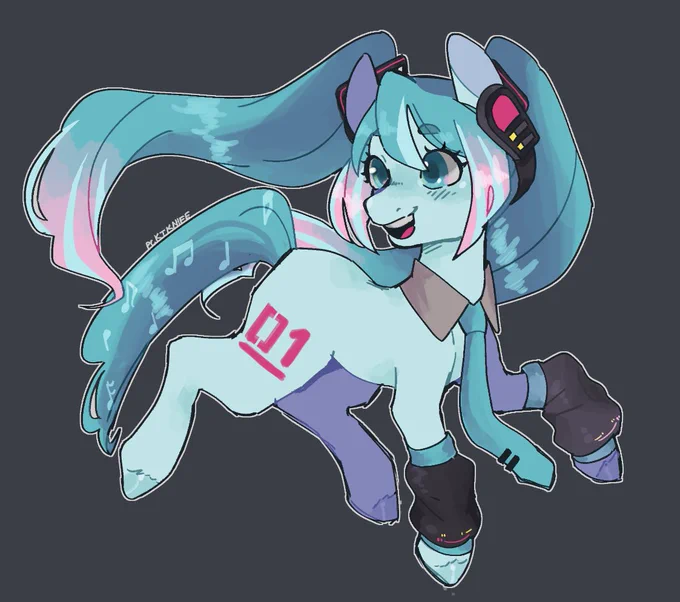 i love u miku horse <3 im callin her synth song 