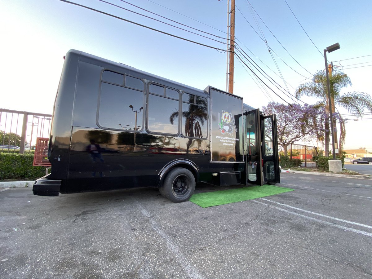 robotsANDhoes's tweet photo. WELCOME TO LAsavage! 

LA’s first mobile clothing store. It has a full size dressing room, refrigerated beverages, fully loaded snack bar, Tv, and much more. 

FOLLOW US: 
Instagram: @LAsavageee

+ turn your notifications on for updates New Releases, Events, Pop Up Tours &amp; more. https://t.co/6EeNmpEeFv