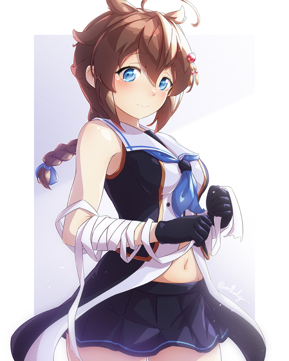 時雨(艦これ) ,時雨改二 ,海風(艦これ) 「改白露型 #画像を4枚晒したらrtがきてフォロワーがぶわーって増えると聞いて #」|アーサー⚓🇬🇧のイラスト