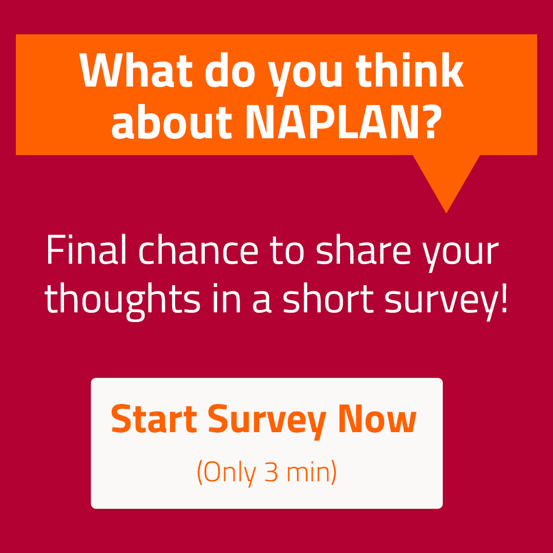 Final chance to be a part of our NAPLAN survey!

We would love to hear from teachers all across Australia to see what you think about NAPLAN. We will be releasing our research next week so make sure your opinions are heard. 

Click the link to take part!
www2.mathspathway.com/NAPLAN-Poll-Tw…