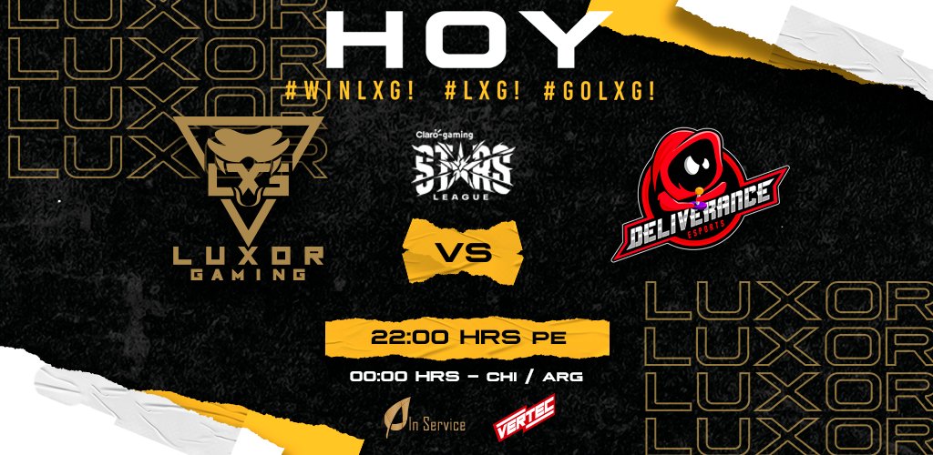- <a href="/LeagueOfLegends/">League of Legends</a> -
Hoy comenzamos !! #ClaroGamingStarsLeague <a href="/LVPperu/">LVP PERÚ</a>  Liga de Videojuegos Profesional  Contra los chicos de la capucha roja <a href="/Deliverancesprt/">Deliverance Esports</a>  
No se olviden de vernos en: 
🔵 Facebook: facebook.com/lvpperu
🟣 Twitch: twitch.tv/lvpperu
#GoLXG