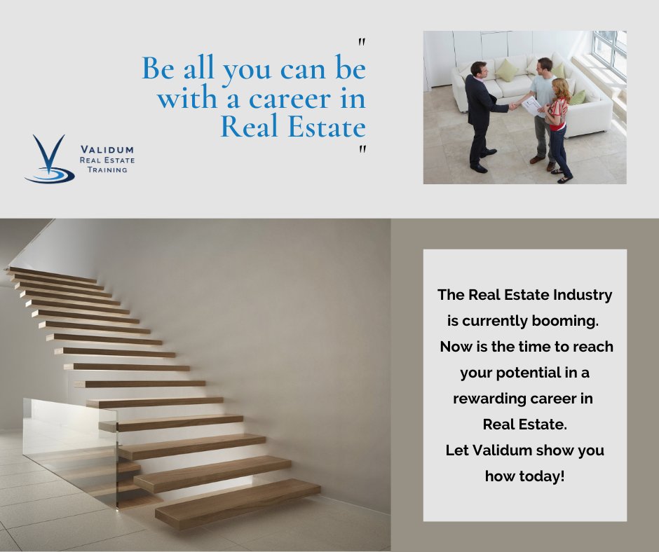 DISCOVER THE BEST YOU CAN BE IN YOUR DREAM CAREER WITH YOUR REAL ESTATE JOURNEY SUCCESS. We currently have up to 55% off on all Real Estate Courses – Call Shelby or Tara today on (07) 3193 5270. #validumfamily #help #realestate #career #boomingmarket #newjob #Jobs