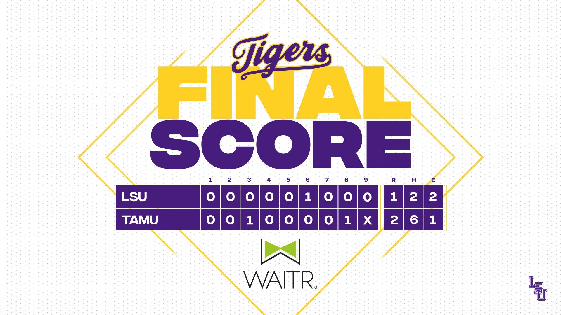LSU Baseball on Twitter "Final from College Station…