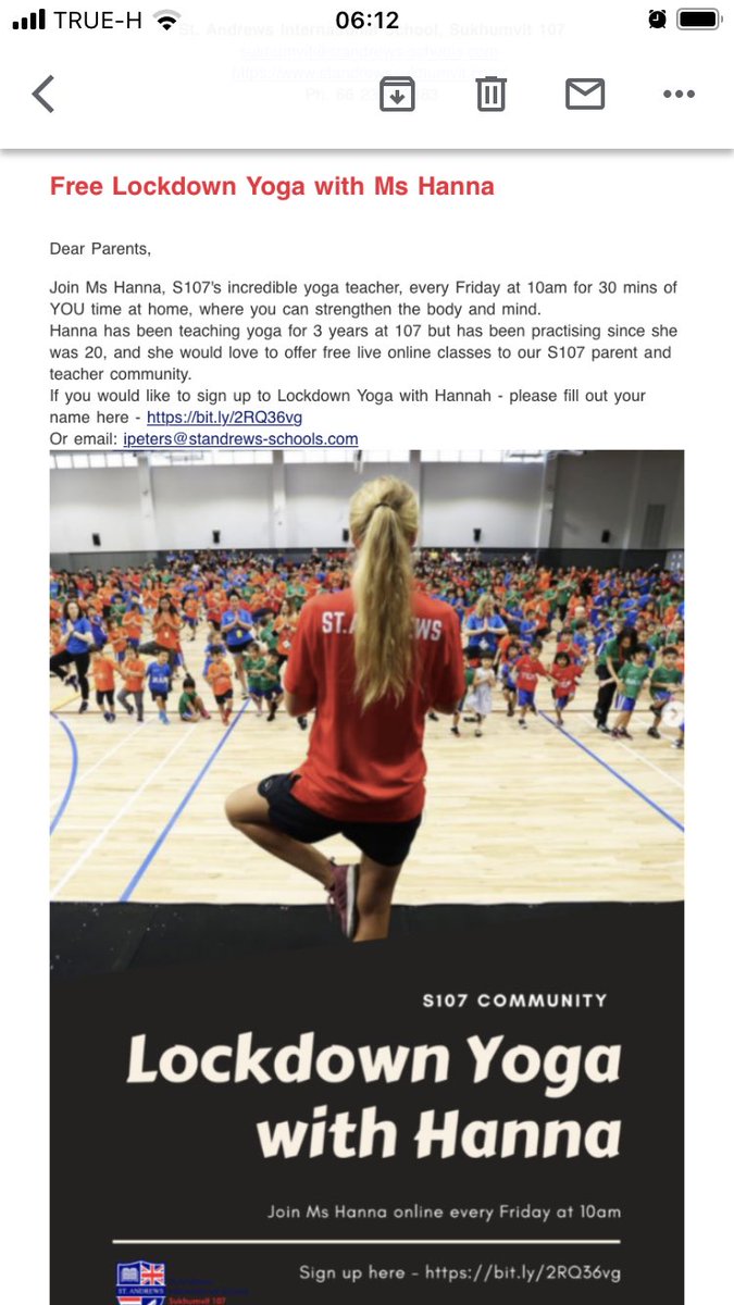 HPes107's tweet photo. Today at 10! Yoga with me online for our 107 community🧘‍♀️☺️🙏 Happy Friday! @HPes107 @StAndrews_107 @CognitaSchools https://t.co/ZP0qMovmZ5