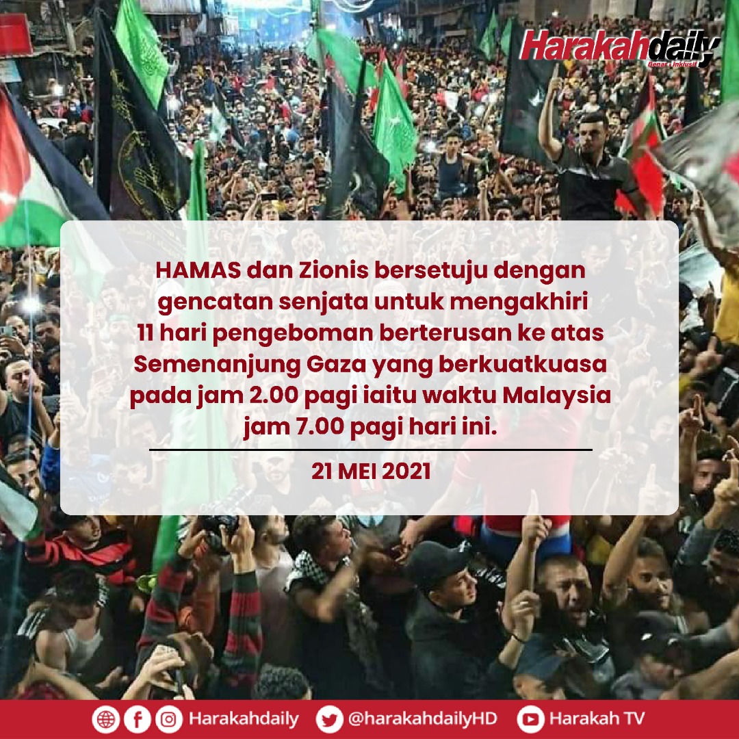 harakahdailyHD's tweet photo. HAMAS dan Zionis bersetuju dengan gencatan senjata. 

#Palestine 
#FreePalestine
#Aid4Palestine
#PrayForPalestine https://t.co/D1hLKYD8I8
