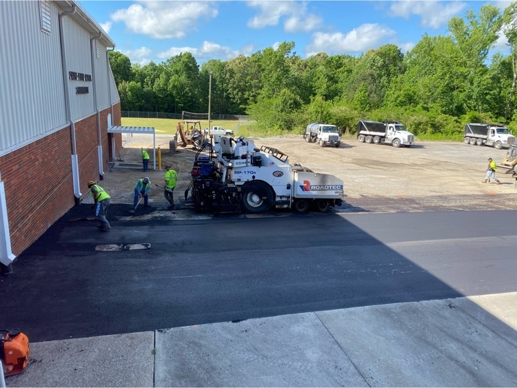 WestPointMiddle's tweet image. WPM is thankful to Dr. Barnette and the CCBOE for having our back parking lot paved!