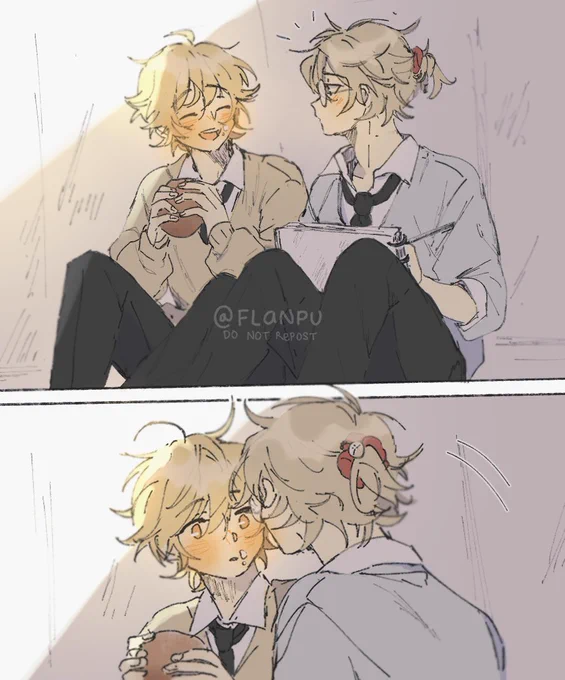 This was gonna be my contribution for albether week but as always i never finish on time ,,,, prompt was sweet tooth!! 