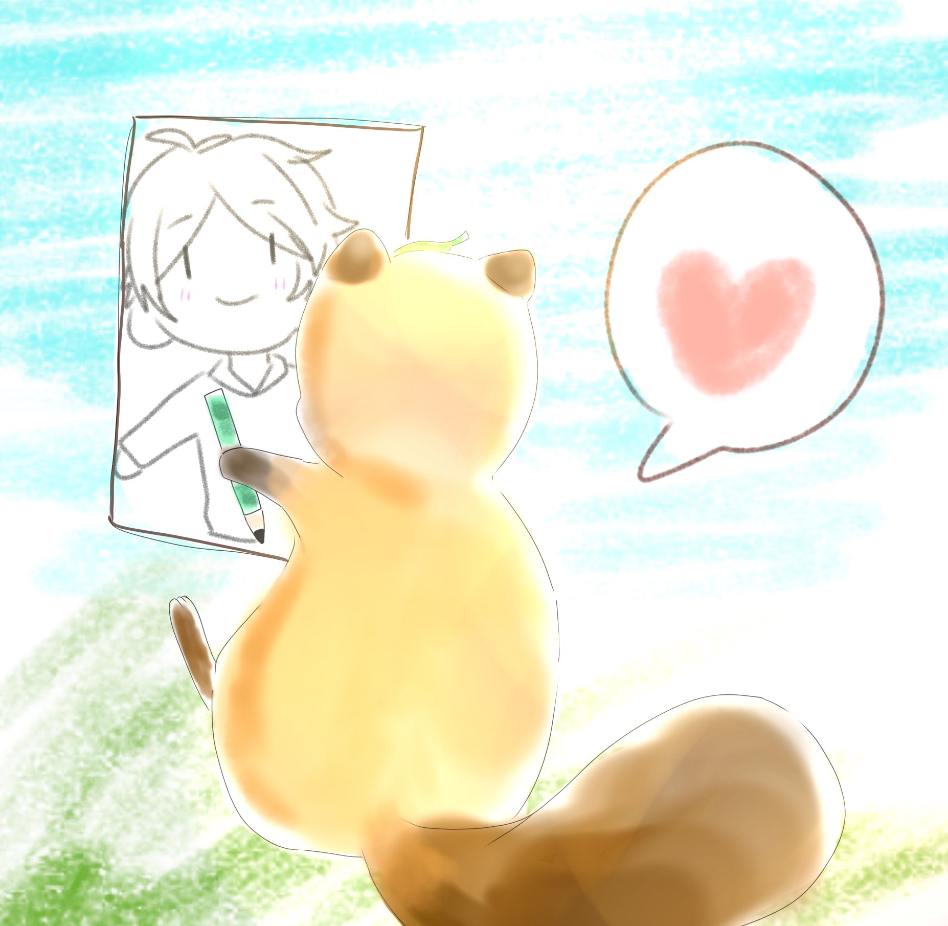 かいじゅう ご主人様を描くやまだ先輩 うらたぬ王国の美術館 うらたさん やまだぬき イラスト Rkgk T Co Ws4rvy8g4w Twitter