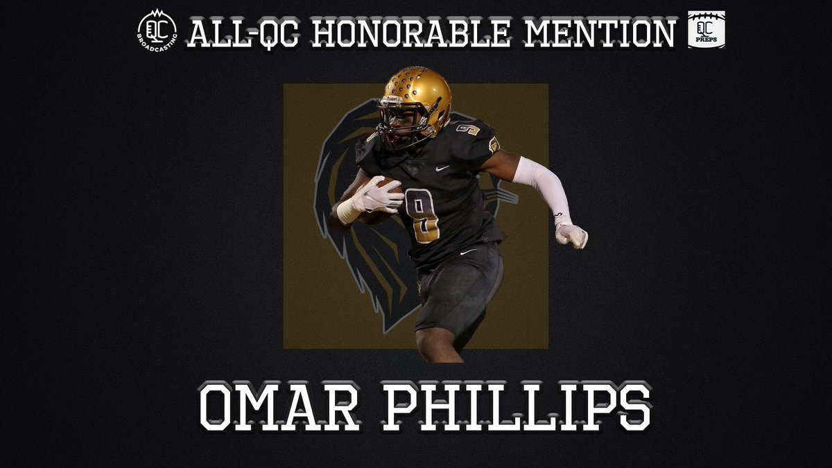 QCBroadcasting's tweet image. Congratulations to All-QC honorable mention @_omarphillips_ of @GldLionFootball.